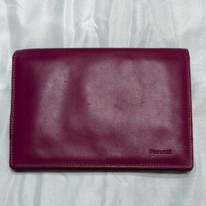Purple Leather Clutch- Butter Soft Leather